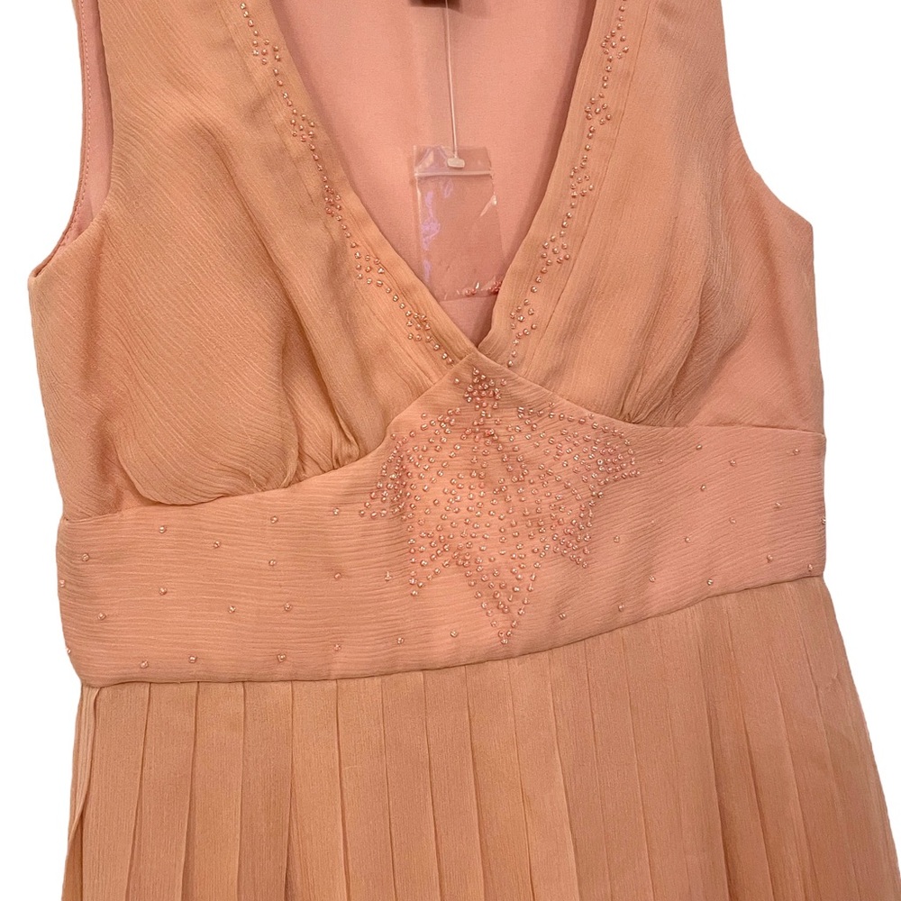 New With Tags - BCBG Paris 100% Silk Blush Dress - Picture 3 of 8